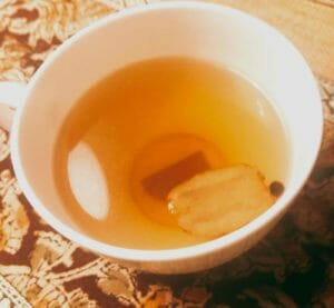 Indian Kadha Herbal Spice tea in a white cup