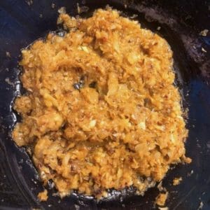 Saute oniongarlic and ginger paste