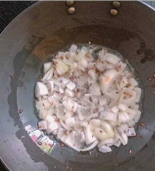 Saute onion until translucent 