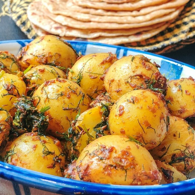 Dill potatoes in bowl