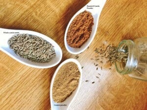 Forms of cumin spice 