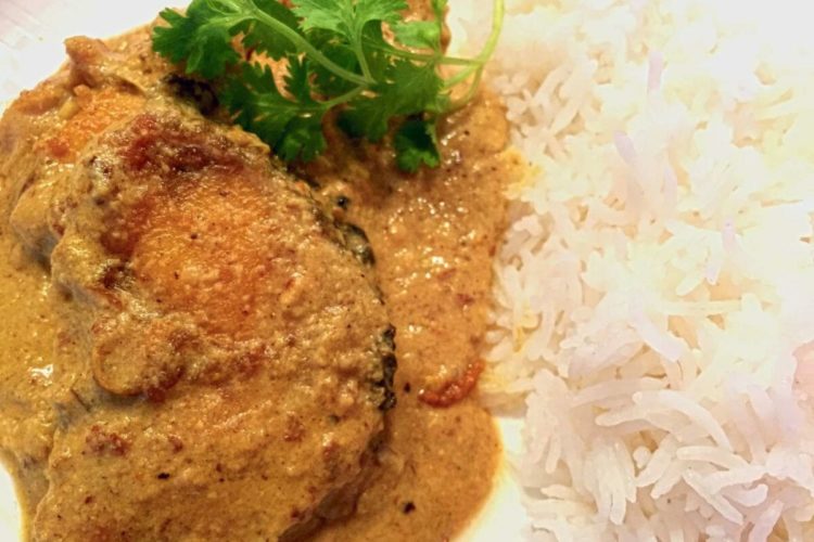 Fish korma recipe with rice-min