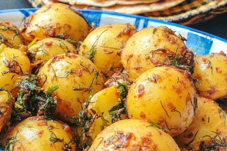 Dill potatoes in bowl